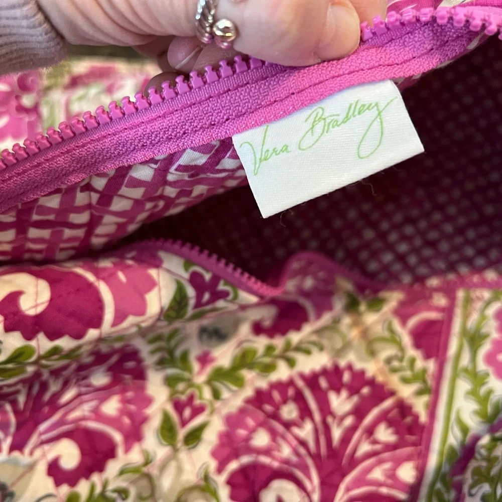 Vera Bradley Pink and Green Floral Bag - Picture 11 of 16